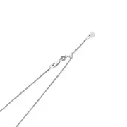 GOLD - 14K White Gold 0.8mm Adjustable Square Wheat Chain