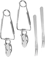 Cabilock Cooking Turner Tongs Tea Bag Clip Stainless Steel Sugar Tongs Lobster Forks Seafood Tools Meat Forks Kitchen Tool