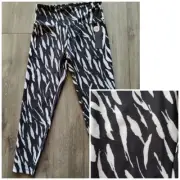 BALLY Zebra Print Tummy Control Womens XLarge High Waist 25" Yoga Pants Leggings