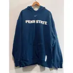 NIKE PENN STATE 賓州 美國 大學T 帽T 古著 深藍 連帽