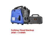 1* Gentrax 2.0KW Max 1.7KW Rated Inverter Generator + 1* VoltX 800W 518Wh Portable Power Station