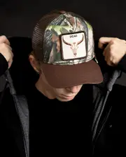 [Goorin Bros] Goorin Bros Men's The Six Feet Under Trucker Cap in Camo One Size Camo