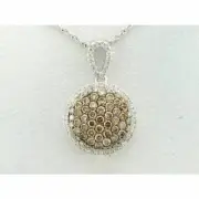 LeVian 14K White Gold Chocolate Diamond 0.75 cts 18" Pendant Necklace
