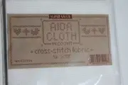 14-Count Aida, Cross Stitch Cloth, White, 12 x 18 embroidery cloth canvas