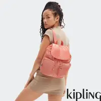 在飛比找momo購物網優惠-【KIPLING官方旗艦館】華麗粉橘翻蓋雙肩後背包-ANTO