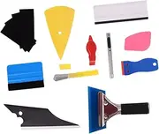 PRETYZOOM 11pcs Window Tint Tool Set for Professional Vinyl Film Installation Kit with Squeegees and Replacement Blades for Automotive Tinting and Bubble Removal