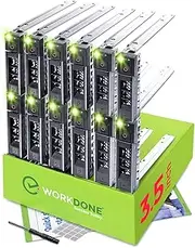 WORKDONE 12-Pack - 3.5" Hard Drive Caddy - Compatible for Dell PowerEdge Selected 14-15th Gen. Servers - with Detailed Setup Manual - Front Sticker Labels - Screwdriver - Strong Tray Screws