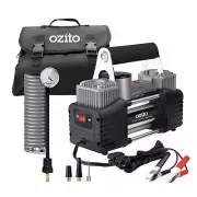 Ozito 12V 70L/min 145psi Twin Cylinder Air Compressor Portable Inflator