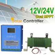 MPPT Wind Solar Boost Charge Controller Hybrid For 12V 24V 2KW Power LCD Display