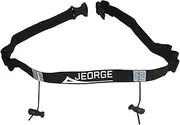 JEORGE Running, Triathlon, Marathon Number Belt (Black) with 6 Energy Gel Loops.