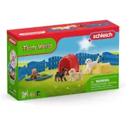 13pc Schleich Puppy Dog & Pen Animal Action Figure Kids Toy Fun Play Set 3-8y