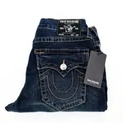 True Religion Ricky SN Flap Relaxed Straight Jeans Mens 30 30x32 Last Call NEW