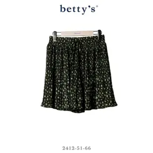 【betty’s 貝蒂思】印花綁帶百褶雪紡褲裙(共二色)