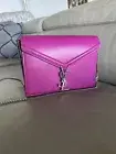 Smooth Calfskin Monogram Cassandra Clasp Bag Electric Fuchsia