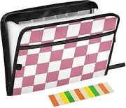 No Expandable File Folder 13 Pockets A4 Letter Size File Holder with Zipper Closure Expanding File Folder with Labels for Office Supplies