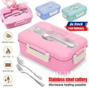 3 Compartment Lunch Box Leakproof Food Container Bento Storage Box Kids & AdulZQ