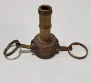Cam & Groove 3/4" Type C coupler x 3/4" hose shank BRASS