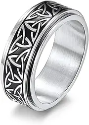 [Generic] Anxiety ring Knot Spinner Ring for Men Women fidget ring Stress Relieving Tool for Anxiety