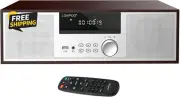 Stereo Shelf System for Home, Vintage CD Player 40W RMS Micro Mini System with R