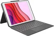 Logitech Combo Touch trackpad case for iPad (7th, 8th, & 9th gen) with precision trackpad, laptop-like backlit keyboard, and Smart Connector technology