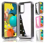 For Samsung Galaxy A51 5G - Waterfall Glitter Liquid Transparent Cover Case