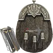 [Generic] Scottish Kilt Full Dress Sporran Thistle Cantel Sporran Antique Unique Thistle .41