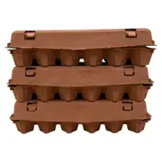 200 X Mocha 18-Egg Recyclable Cartons For 1.5 Dozen Eggs