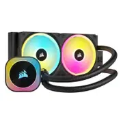 Corsair CW-9061001-WW iCUE LINK H100i RGB AIO Liquid CPU Cooler, 240mm Radiator with RGB fans