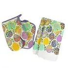 Easter Dish Towels Potholder Oven Mitt Decorated Floral Eggs Kitchen Set New