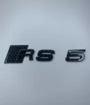 For Audi RS5 Rear Emblem Boot Trunk Back Badge Sticker Carbon Fiber (for: Audi)