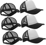COHEALI 10-Pack Mesh Baseball Hat Plain Cap DIY Sublimation Hat Breathable Outdoor Trucker Cap for Men