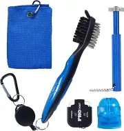 Golf Club Cleaning Kit Iron Drivers Metal Club Face Grips Polish Multi-Purpose