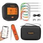 INKBIRD WiFi Meat Thermometer IBBQ4T + Instant Read Pen +Carrying Case BBQ Grill