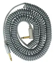VOX VCC090 Silver Coiled 1/4" Cable with Mesh Bag, 29.5' Sliver