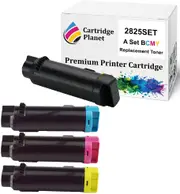 a Set BCMY Compatible Toner Cartridge for Dell (3,000/2,500 (B/CMY) Pages) for Dell H625 H625cdw H825 H825cdw S2825 S2825cdn