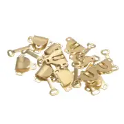20pcs Sewing Hooks and Eyes Closure Set Copper Golden