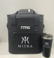 RTIC x MIURA Golf cooler box and tumbler set