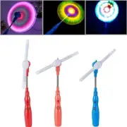 Mini Handheld Flashing Windmill Rotating Toy Glow Light Up Windmill Toy Kids