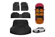 3D Floor Mats Boot Liner Set for Kia Cerato Sedan 2018-2024 All Weather Heavy Duty Cargo Car Trunk Luggage Tray