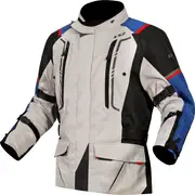 LS2 Narvik, textile jacket waterproof , color: Light Grey/Black/Blue , size: XL