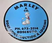 Original Marley & Co Logging Construction Contracting Decal Sticker Oregon 15"