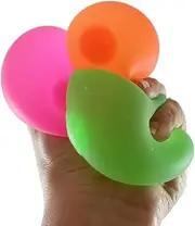 Set of 3 Sugar Balls - Thick Glue/Gel Stretch Ball - Ultra Squishy and Moldable Slow Rise Relaxing Sensory Fidget Stress Toy (Random Colors)