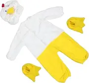 [Baluue] 1 Set -piece Crawling Suit Has Jumpsuit Boy Outfits Funny Plushies Girl Photo Outfits Cute Winter Hat Animal Chicken Plush Animal Headbands Plush Hat Polyester