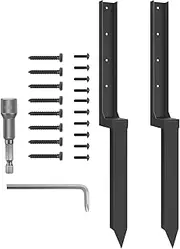 Rukjmqi Fence Repair Kit - Ground Spike Post Support | Metal Heavy Replacement Thickened Quick Easy Spikes for Lawn Ground Fencing Protection Leaning Repairing