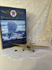 Rare 1999 Wings of Texaco Collector's Ed 1927 Ford Tri-Motored Monoplane Gold