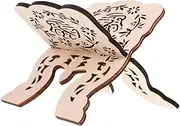 NUOBESTY Quran Holder Stand Wooden Quran Stand Quaran Holy Bible Display Holder Folding Religious Prayer Book Stand for Church and Chapel Supplies