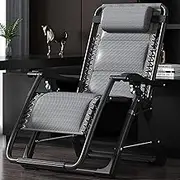Zero Gravity Lounge Chair Zero Gravity Lounge Chair,Outside Folding Reclining Camping Chair, Patio Chairs with Pillow, Cushion, Footrest,Cup Tray, Support 330lbs (Color : A)