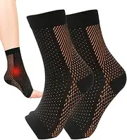 Mens Neuropathy Socks - Toeless Compression Ankle Socks Open Toe Compression Socks - Open Toe And Toeless Compression Ankle Brace For Hiking, Nighttime Foot Tingling