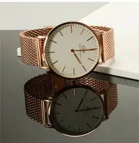 在飛比找Yahoo!奇摩拍賣優惠-0.8粗網帶錶鍊手錶帶 平口鋼絲男女米蘭dw不銹鋼精鋼金屬編