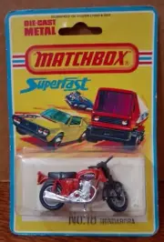 Vintage 1975 Matchbox SUPERFAST #18 Hondarora Diecast Honda Motorcycle MOC
